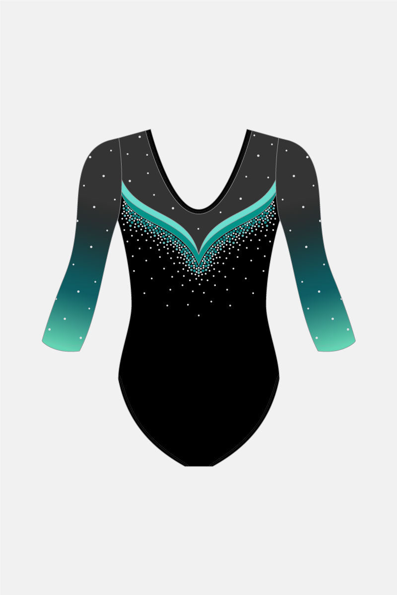 Snr Competition 3/4 Slv Leotard Shelf Bra