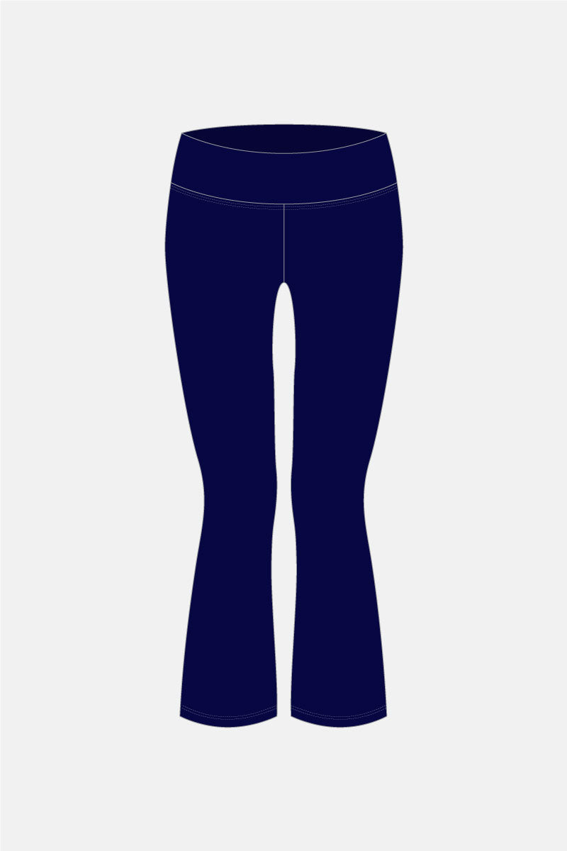 Girls Navy Matt FL Flare Tights