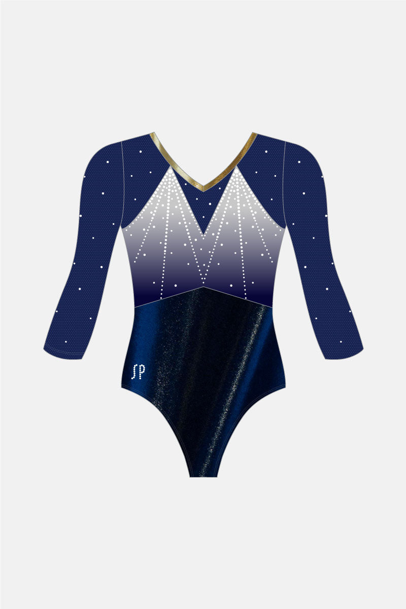 Navy Estelle 3/4 Slv Leotard