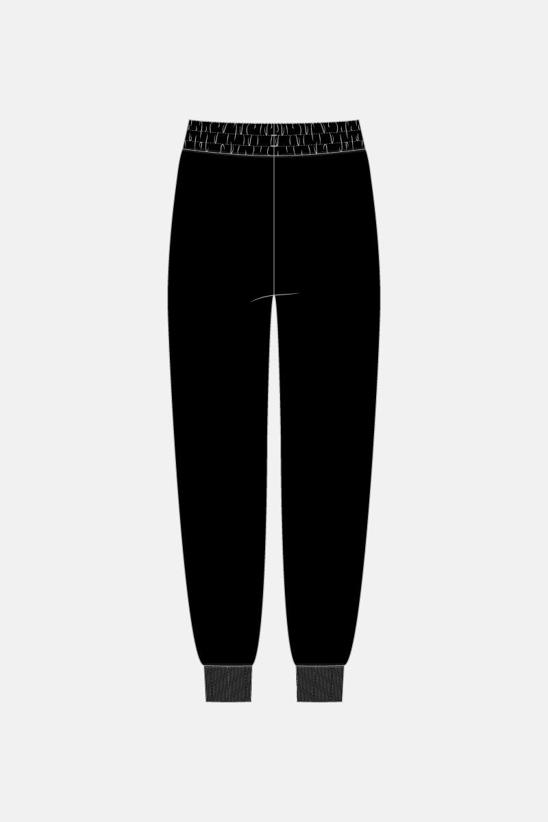 Black Streamline Fleece Pant