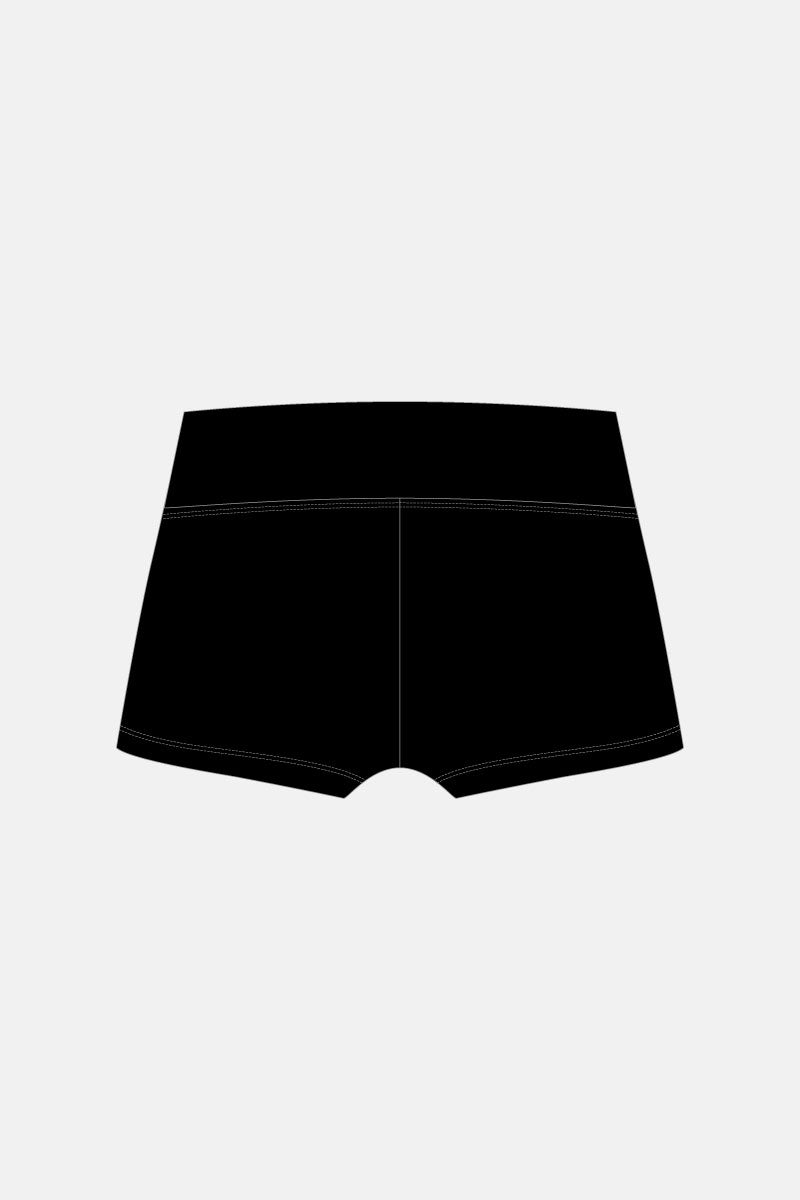 Black Matt Waistband Shorts