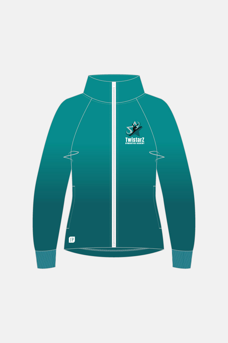 Women's Teal Ombre Jacket Adult