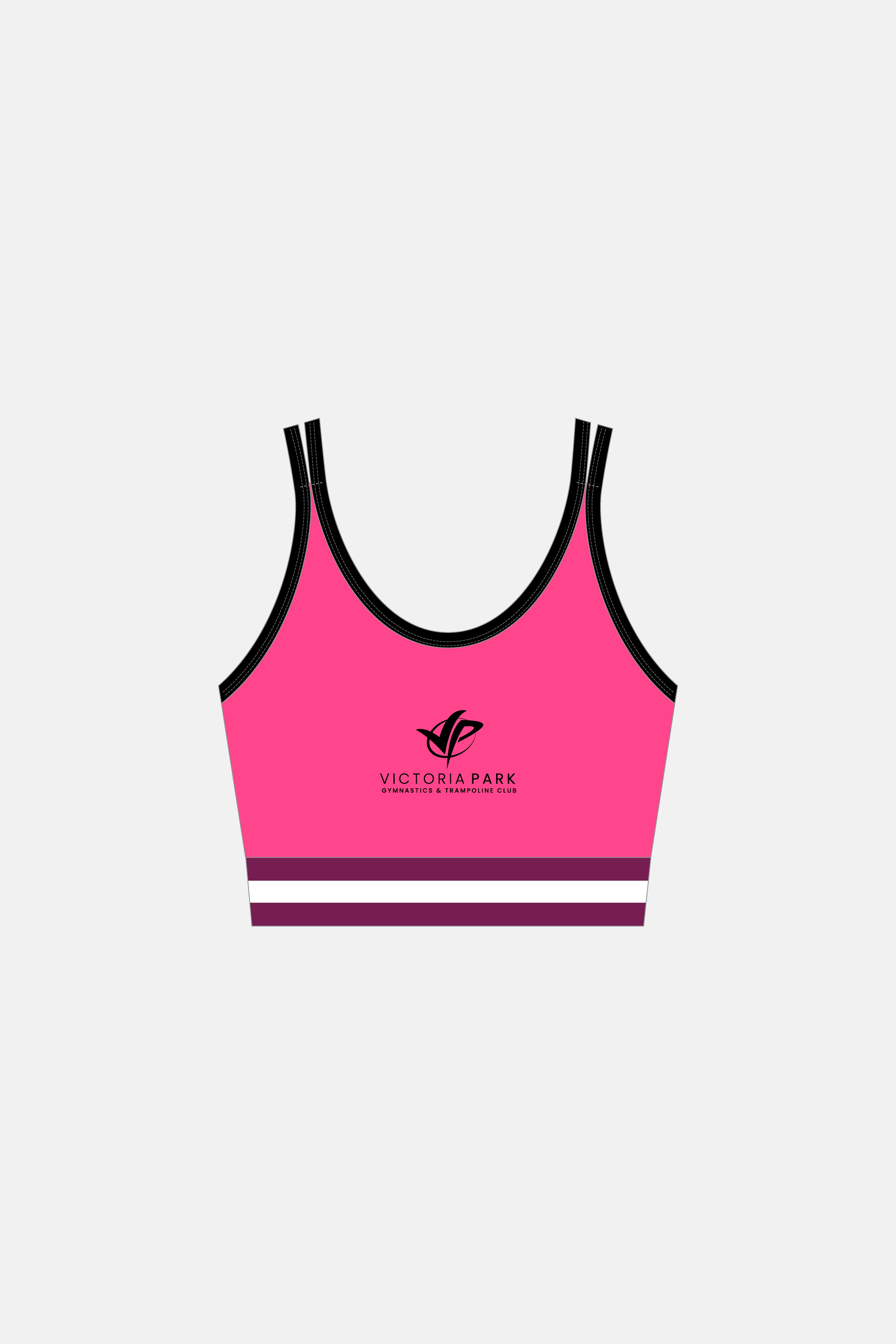Neon Coral Olympiad Crop Top