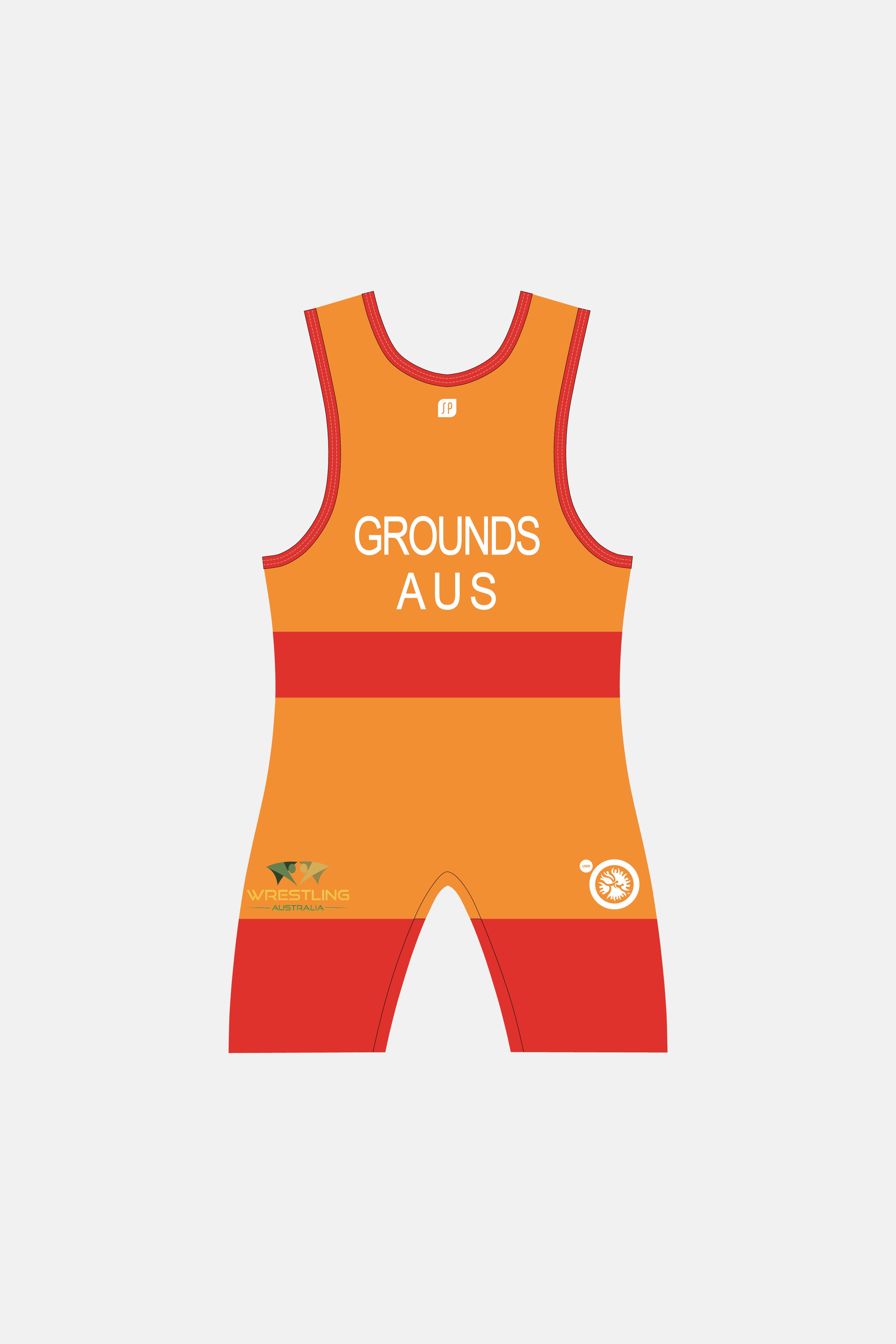 Womens Orange Wrestling Suit