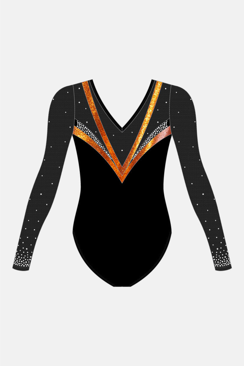 Zara Girls Comp Long Sleeve Leotard