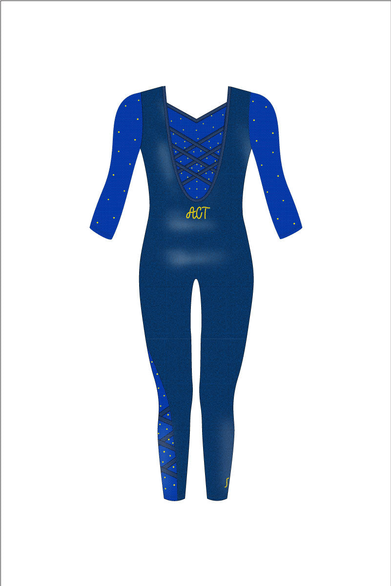 WAG Comp 3/4 Sleeve Full Length Leotard