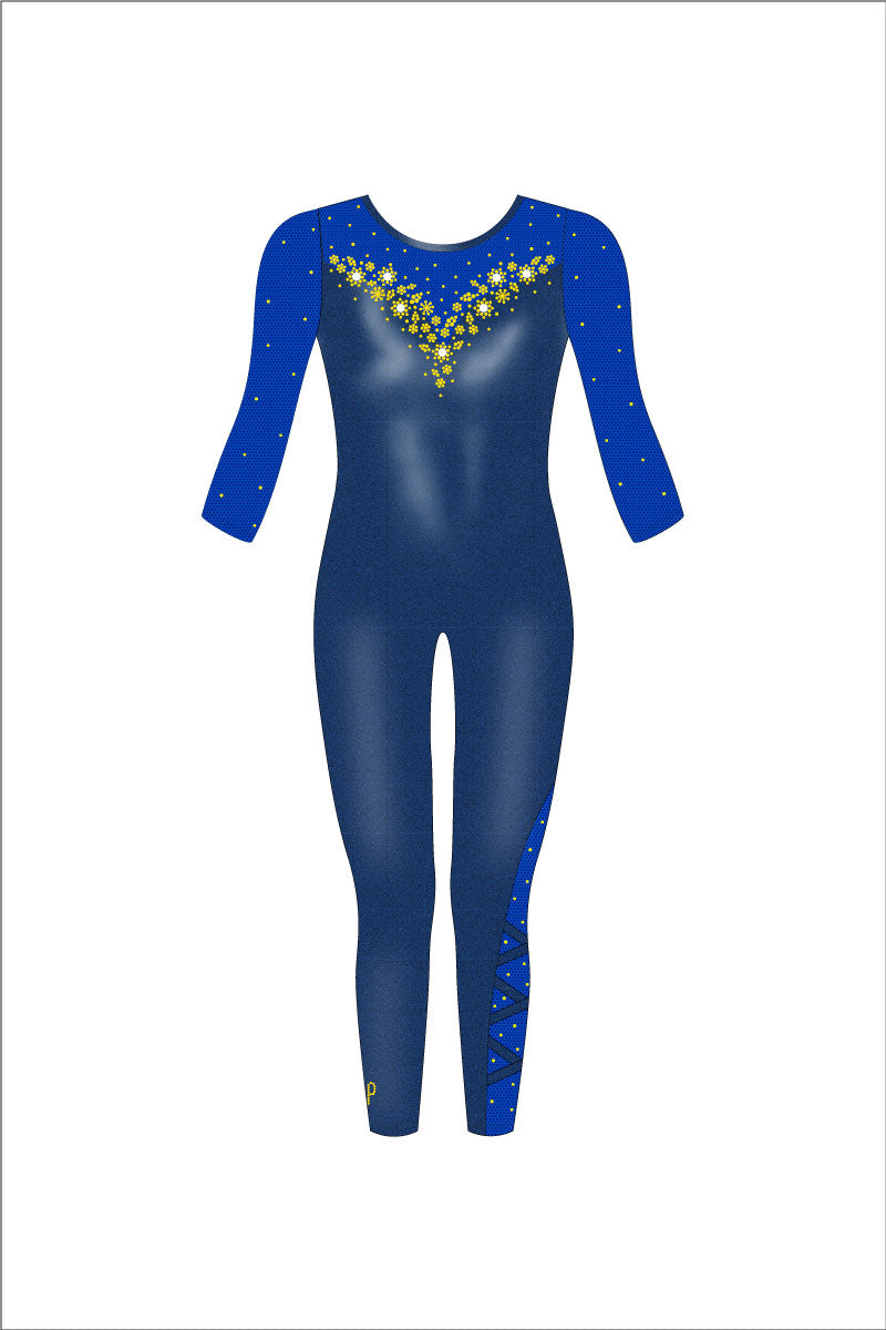 WAG Comp 3/4 Sleeve Full Length Leotard