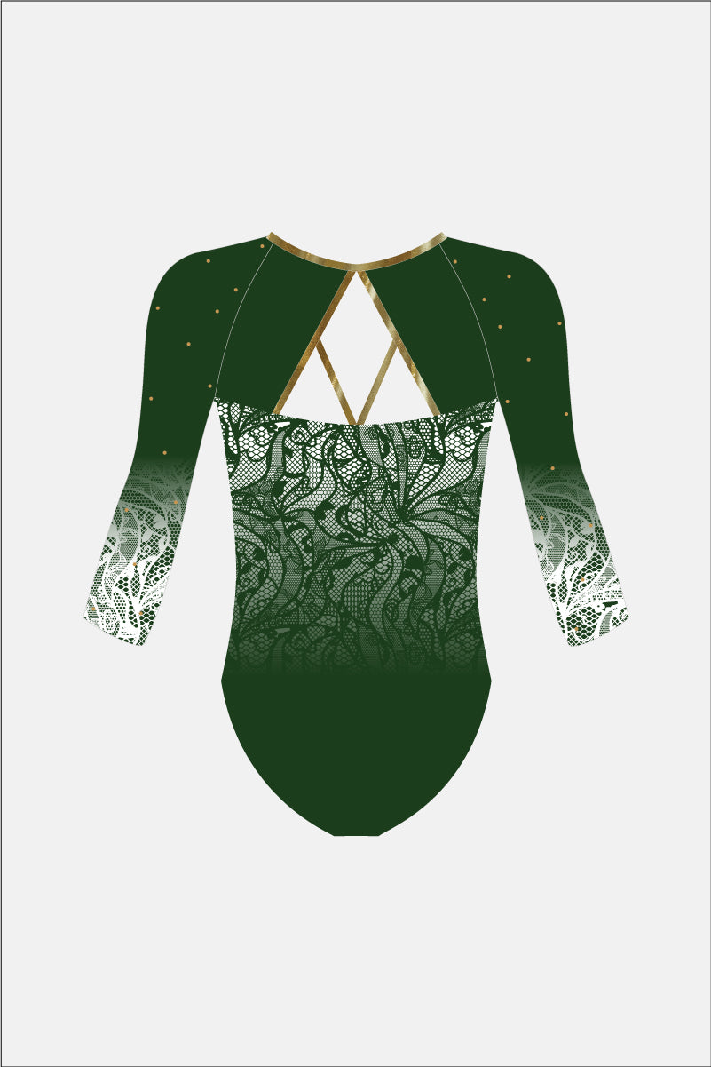 Girls Audrina 3/4 Sleeve Leotard