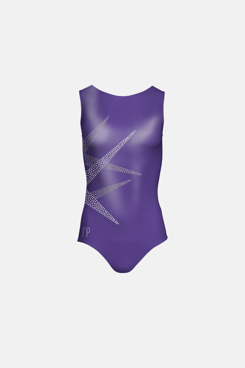 Girls Windsor Sleeveless Leotard (Purple)