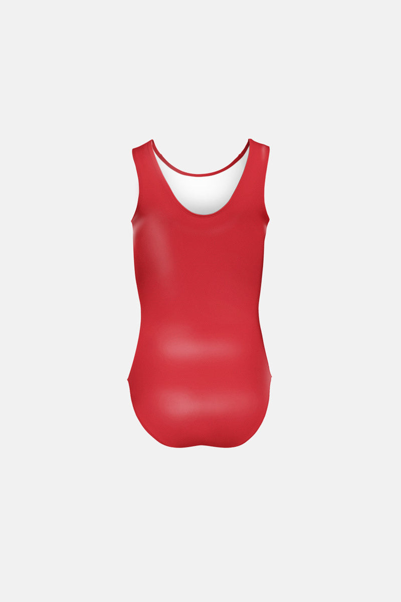 Girls St Hildas Sleeveless Leotard (Red)