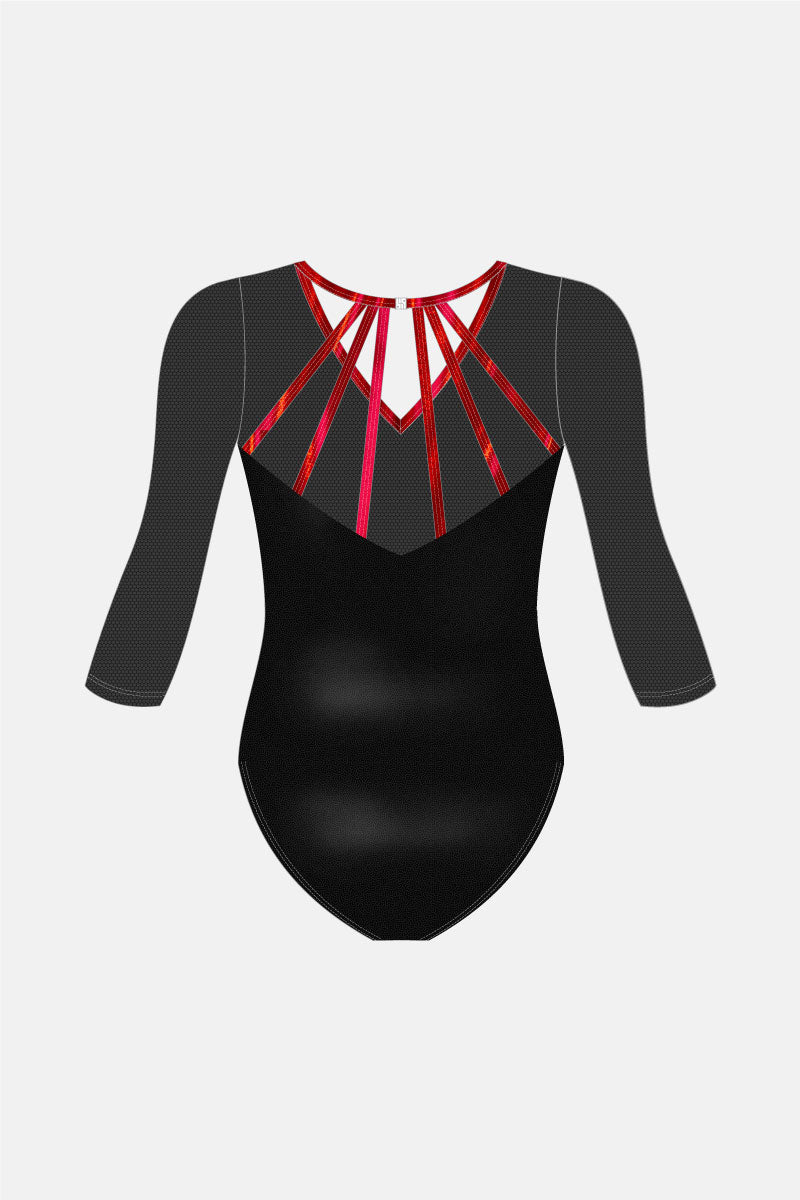 New Girls 3/4 Slv Comp Leotard Option 2