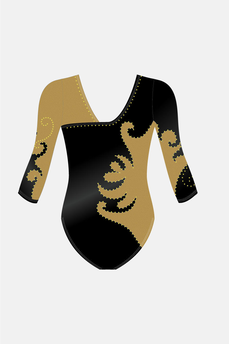 Girls L1-10 Comp Leotard - 3/4 Sleeve