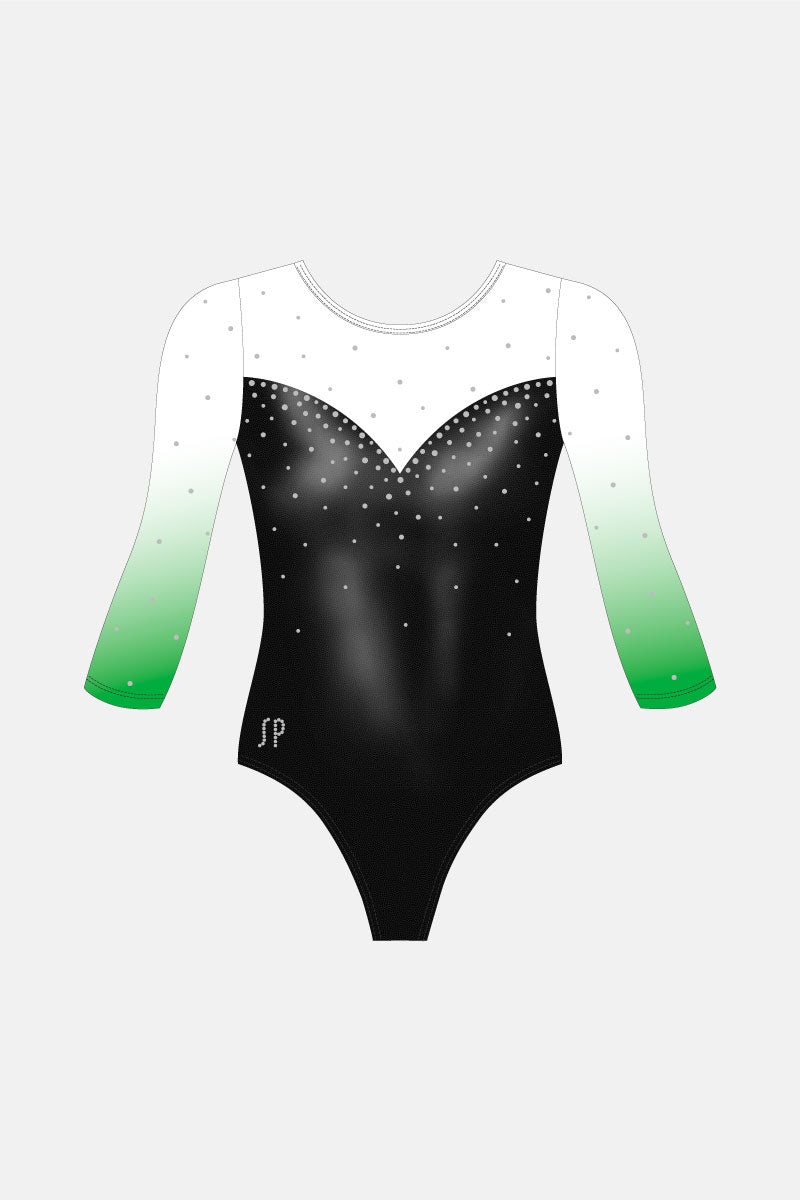 Girls Junior 3/4 Sleeve Comp Leotard