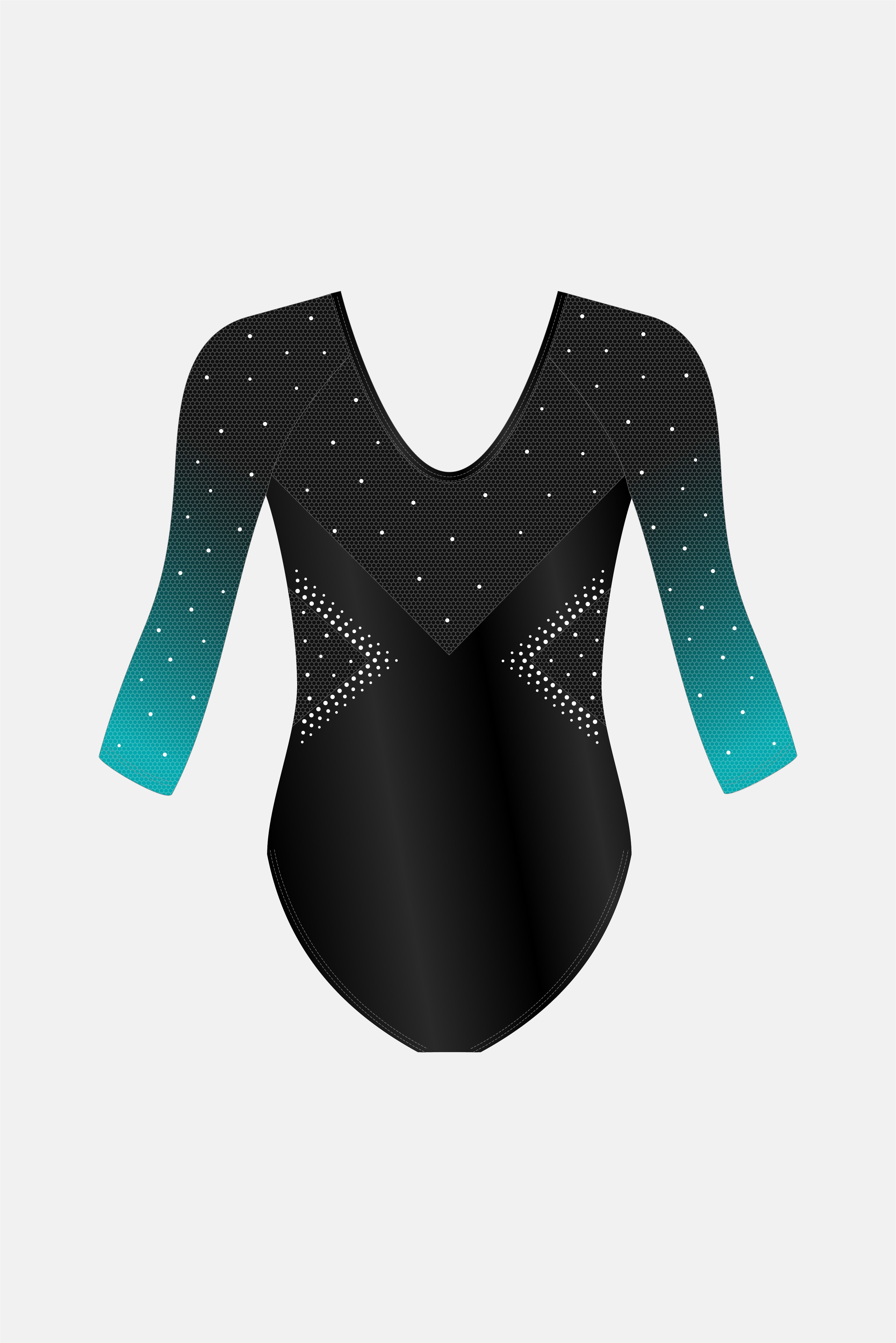 Tas 3/4 Sleeve Comp Leotard