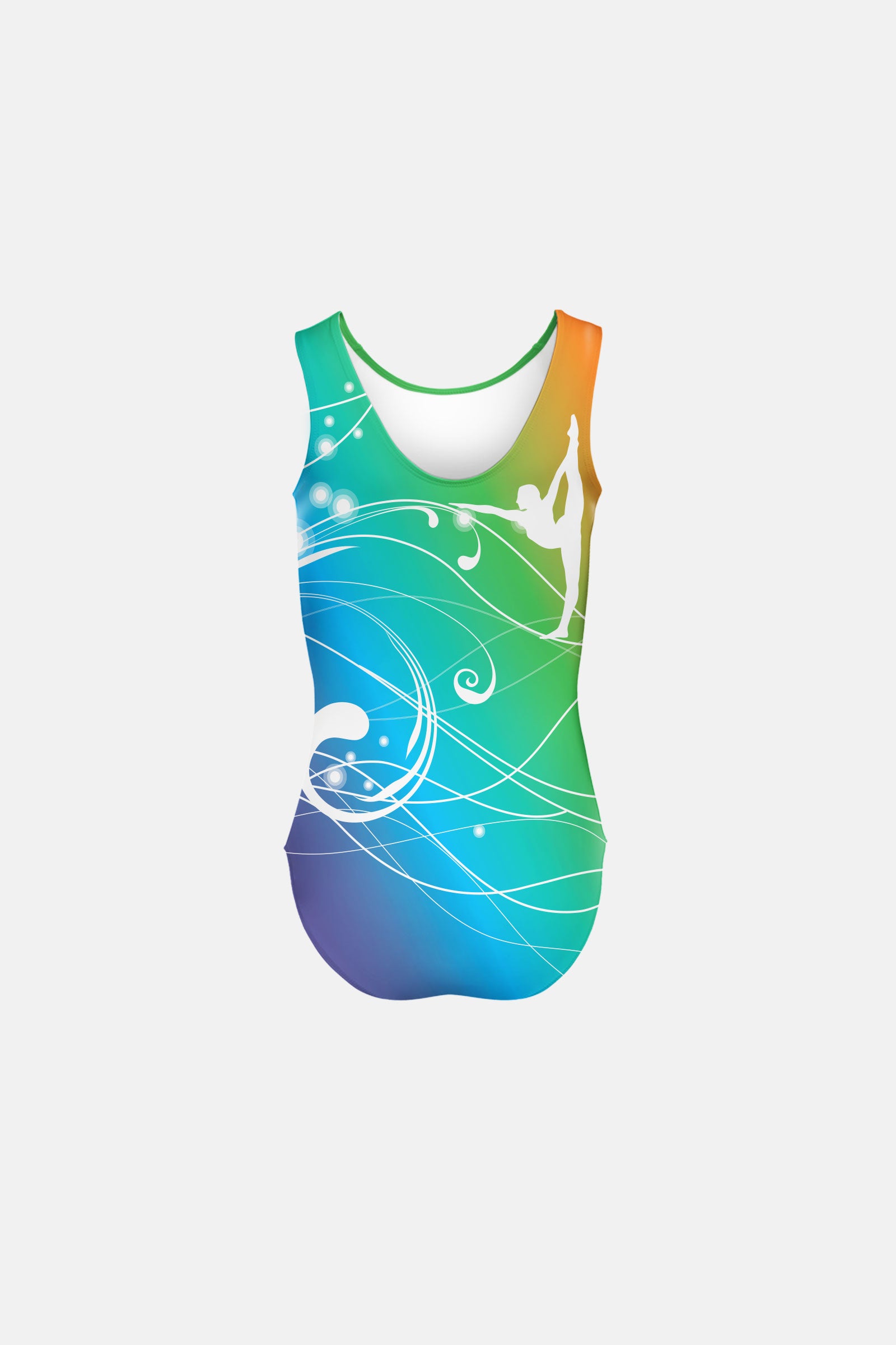 Girls Rainbow Sleeveless Leotard