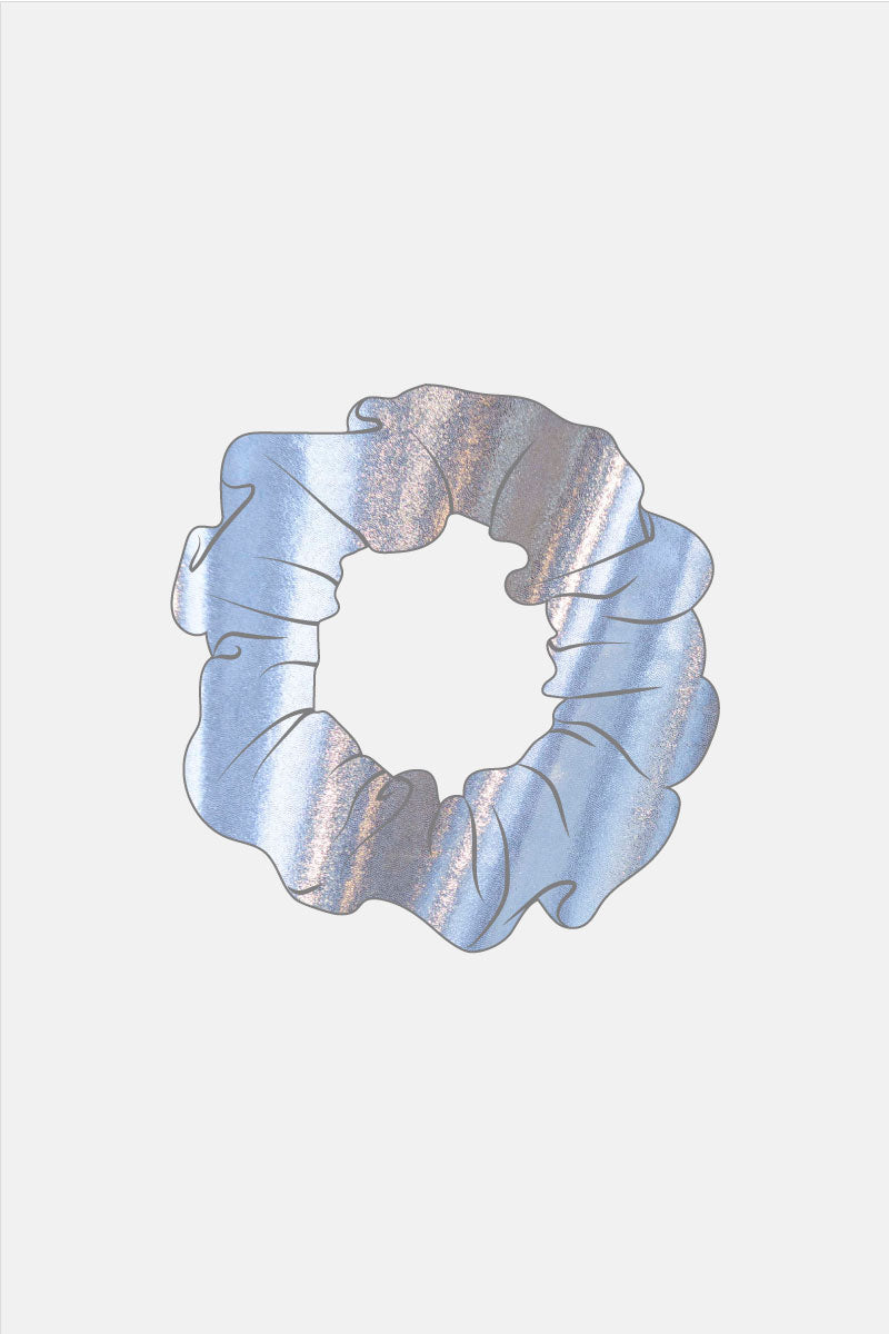 Silver White Mystique Scrunchie