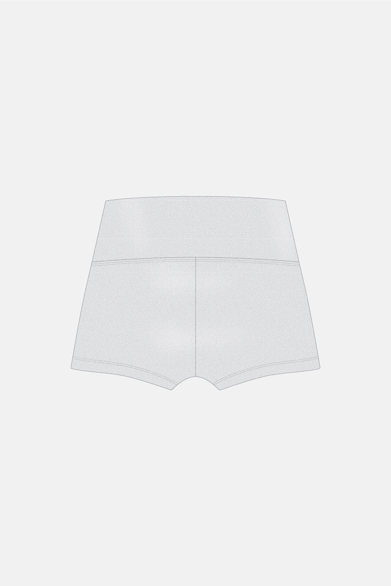 Highwaisted Short - Silver White Mystique