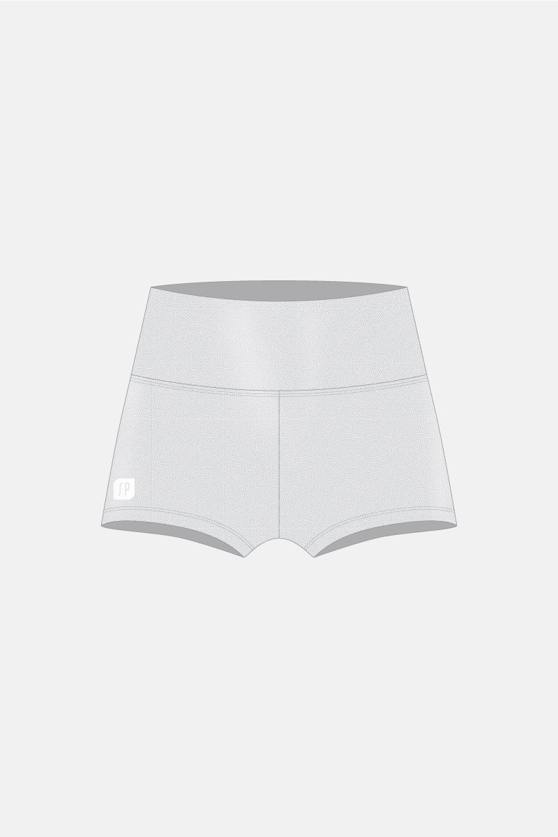 Highwaisted Short - Silver White Mystique