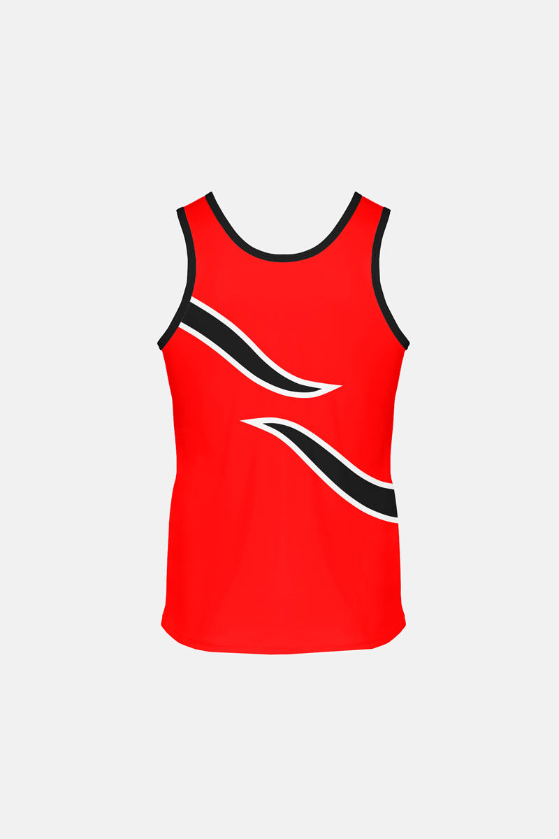 Boys Red & Black Singlet