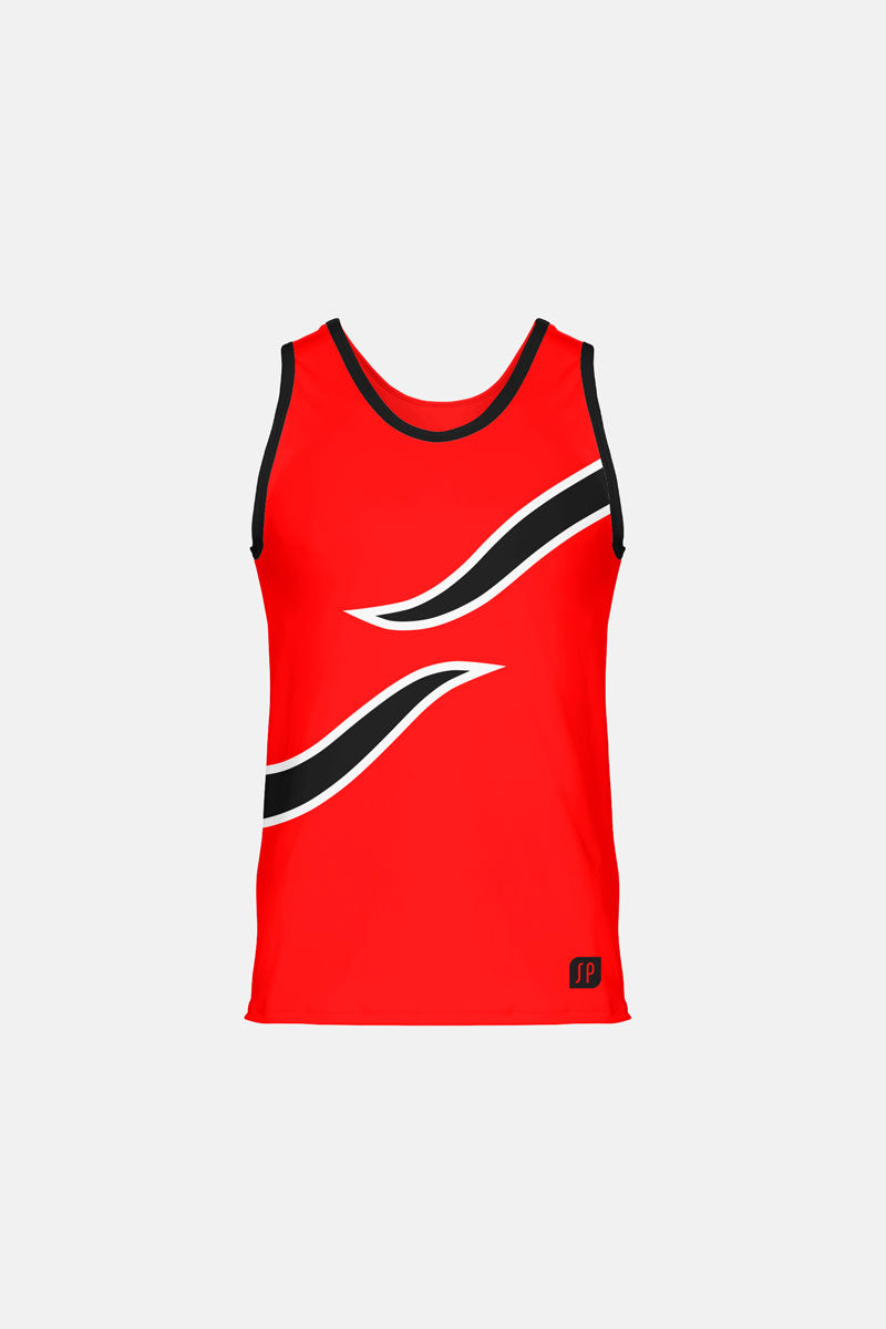 Boys Red & Black Singlet