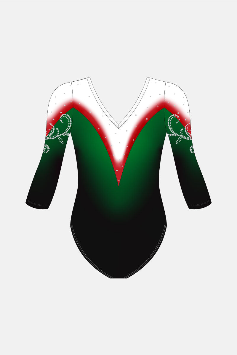 Girls 3/4 Slv Competition Leotard