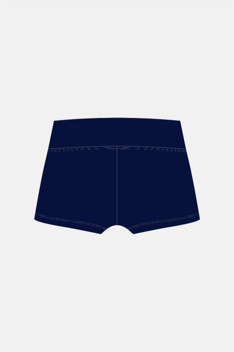 Navy Matt Shorts Wide Waistband