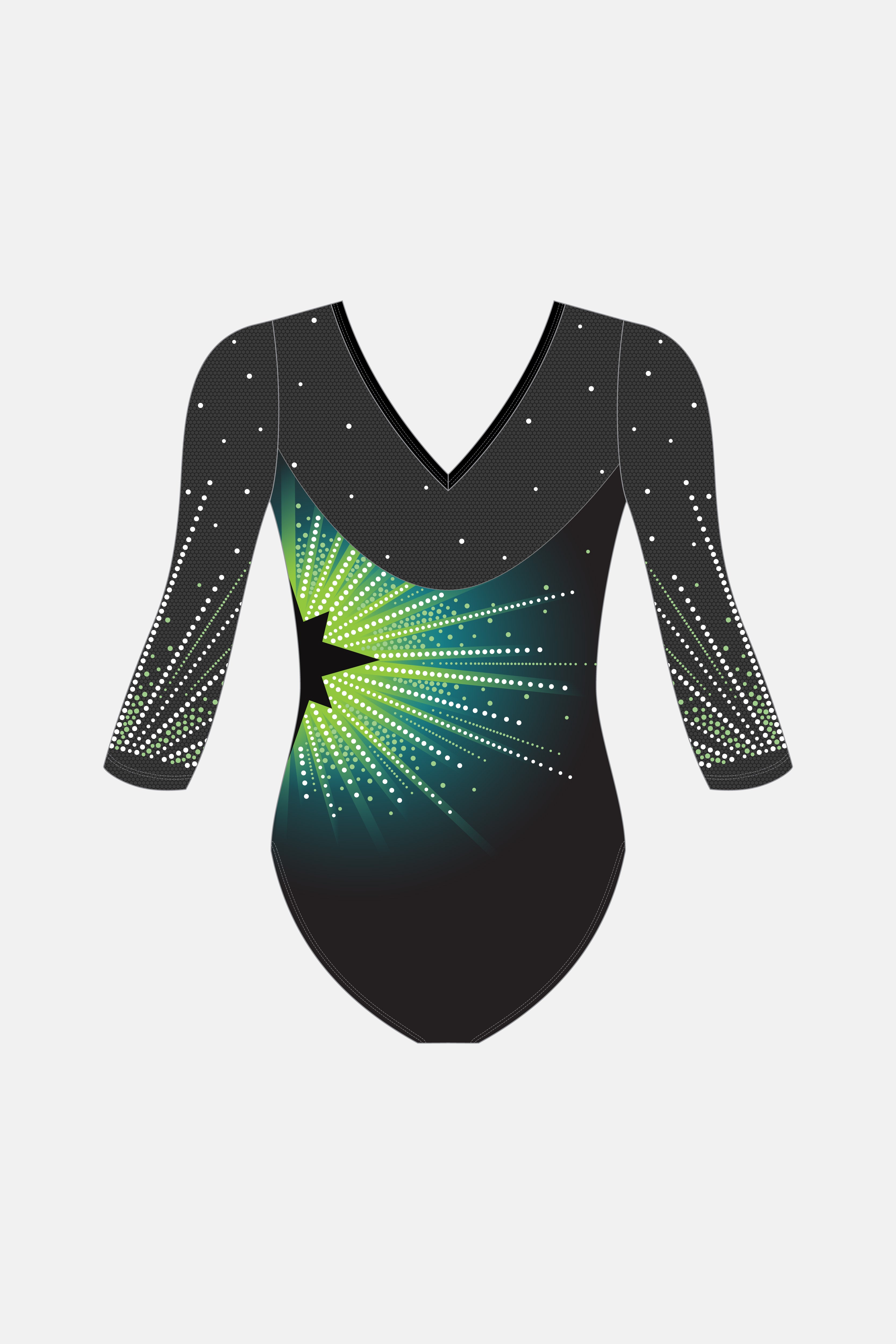Starburst 3/4 Sleeve Comp Leotard OP 1