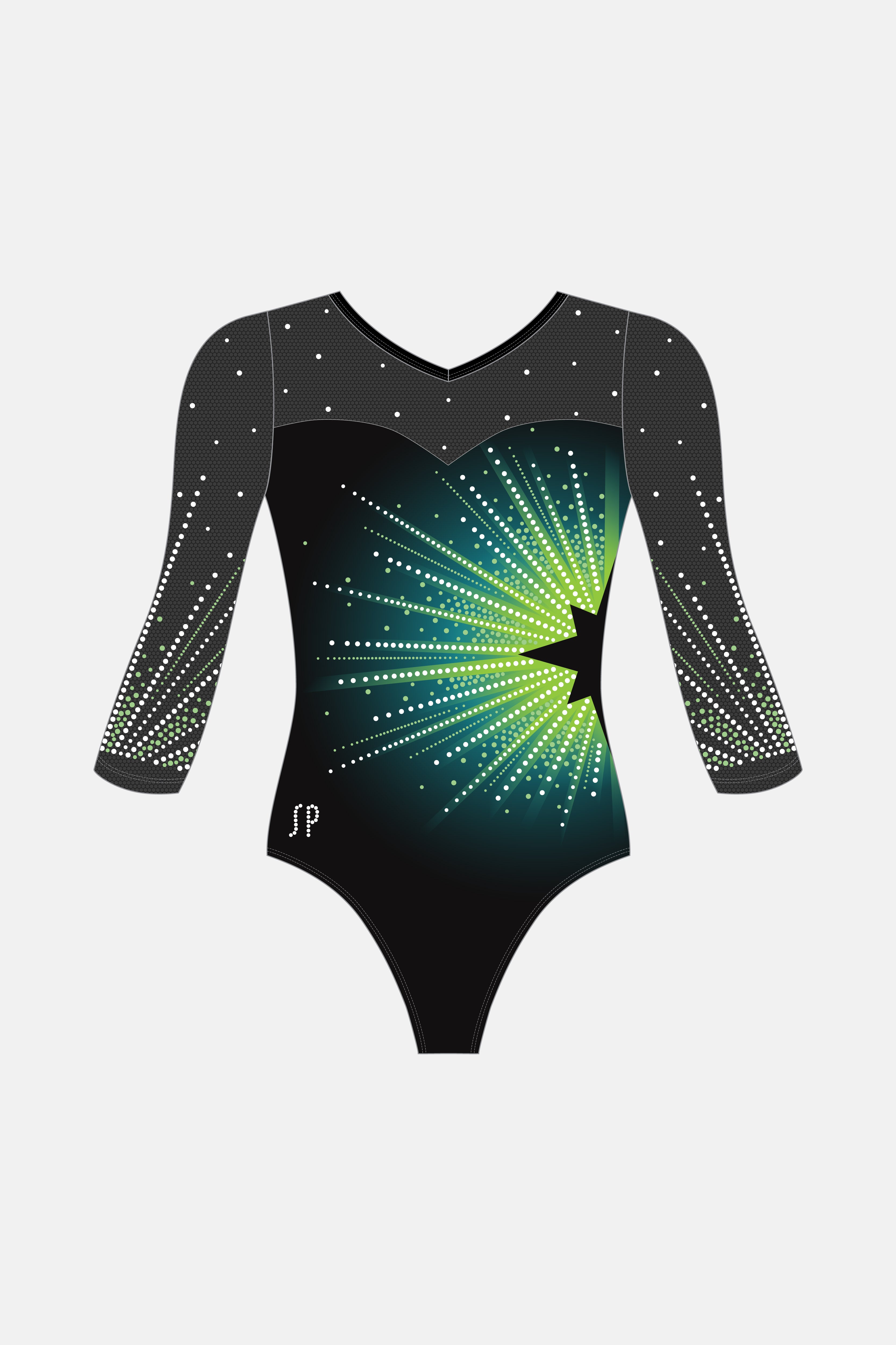 Starburst 3/4 Sleeve Comp Leotard OP 1