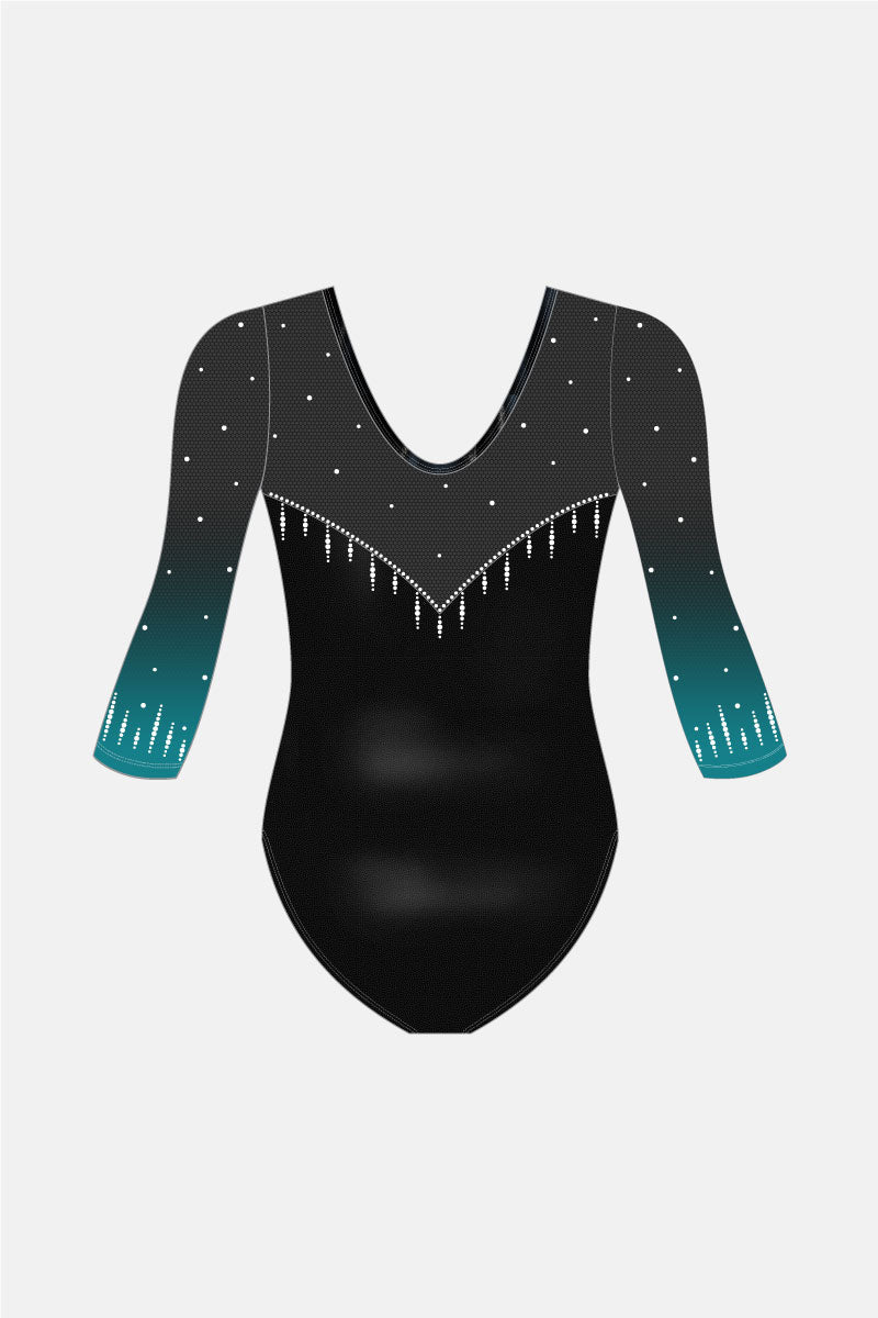 Custom Senior 3/4 Slv Leotard Shelf Bra
