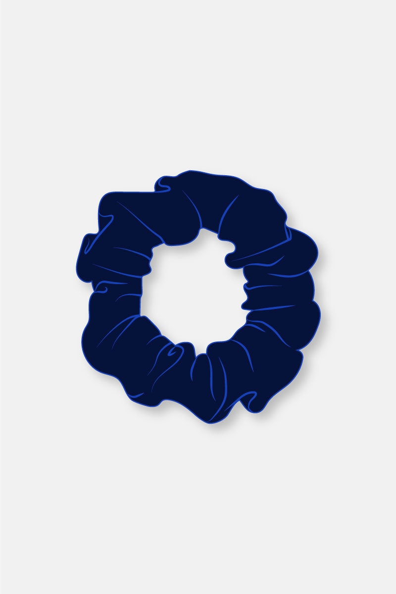 Navy Matt Scrunchie