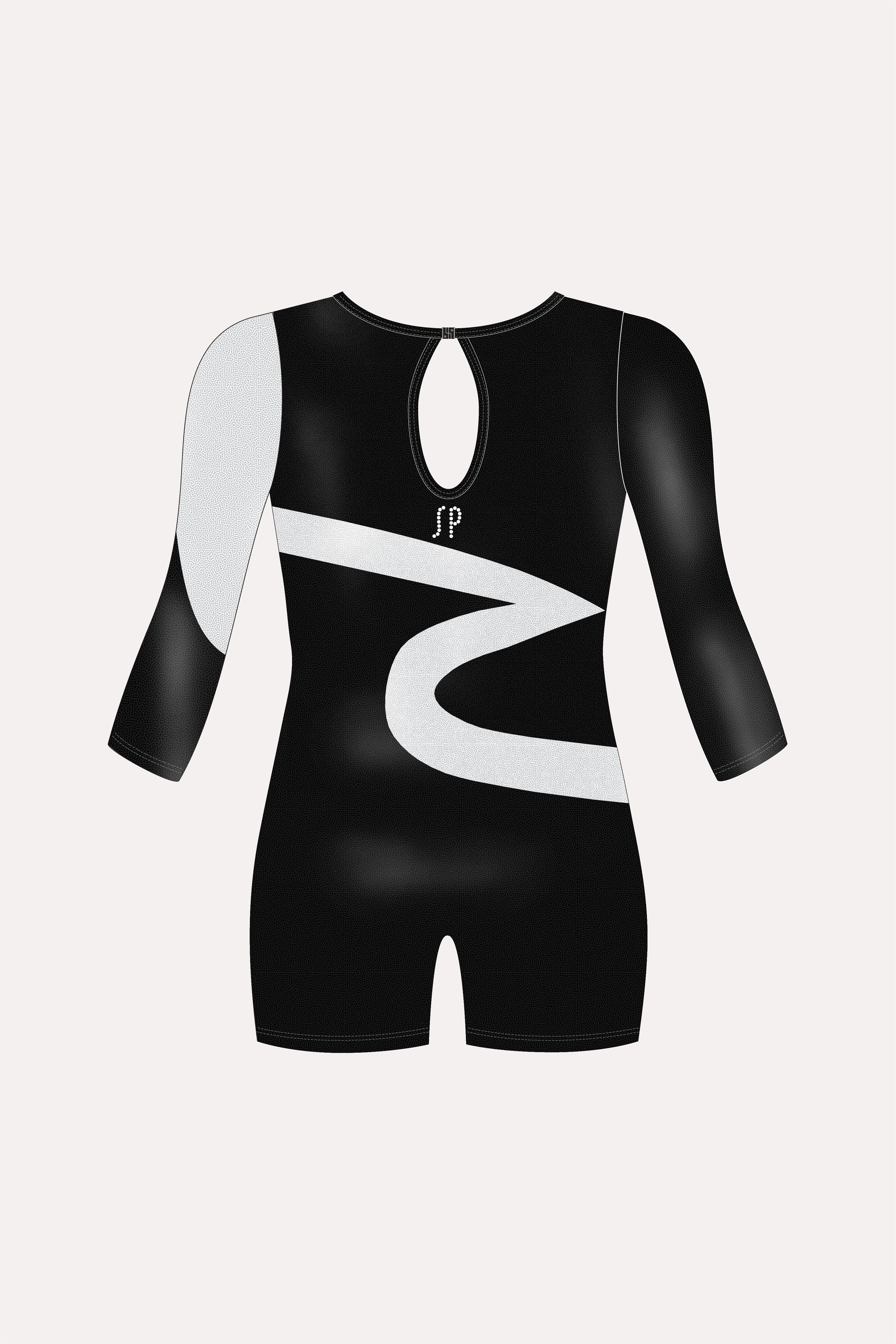 L4-6 3/4 Sleeve Short Leg Unitard
