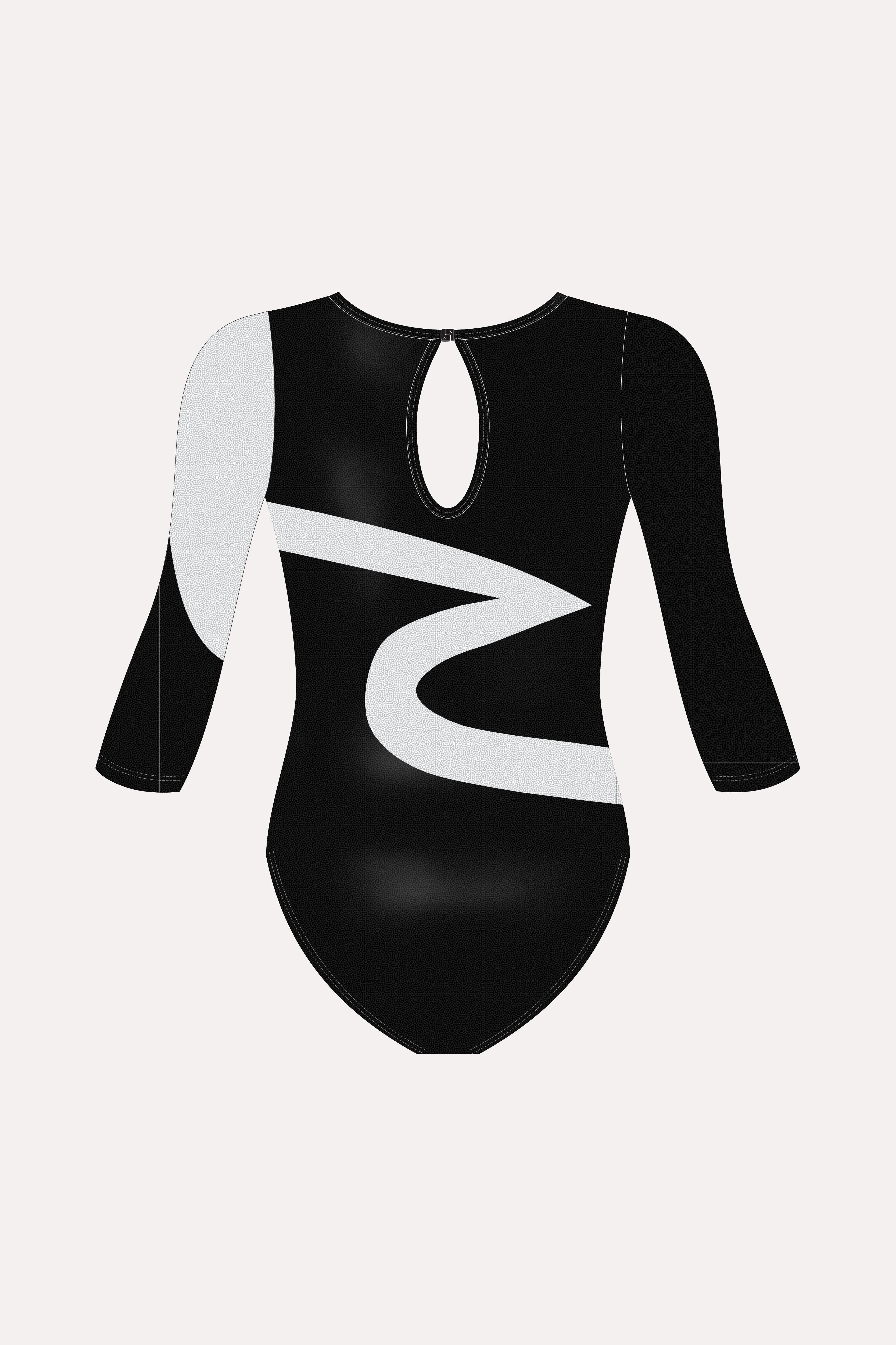 L4-6 3/4 Sleeve Leotard
