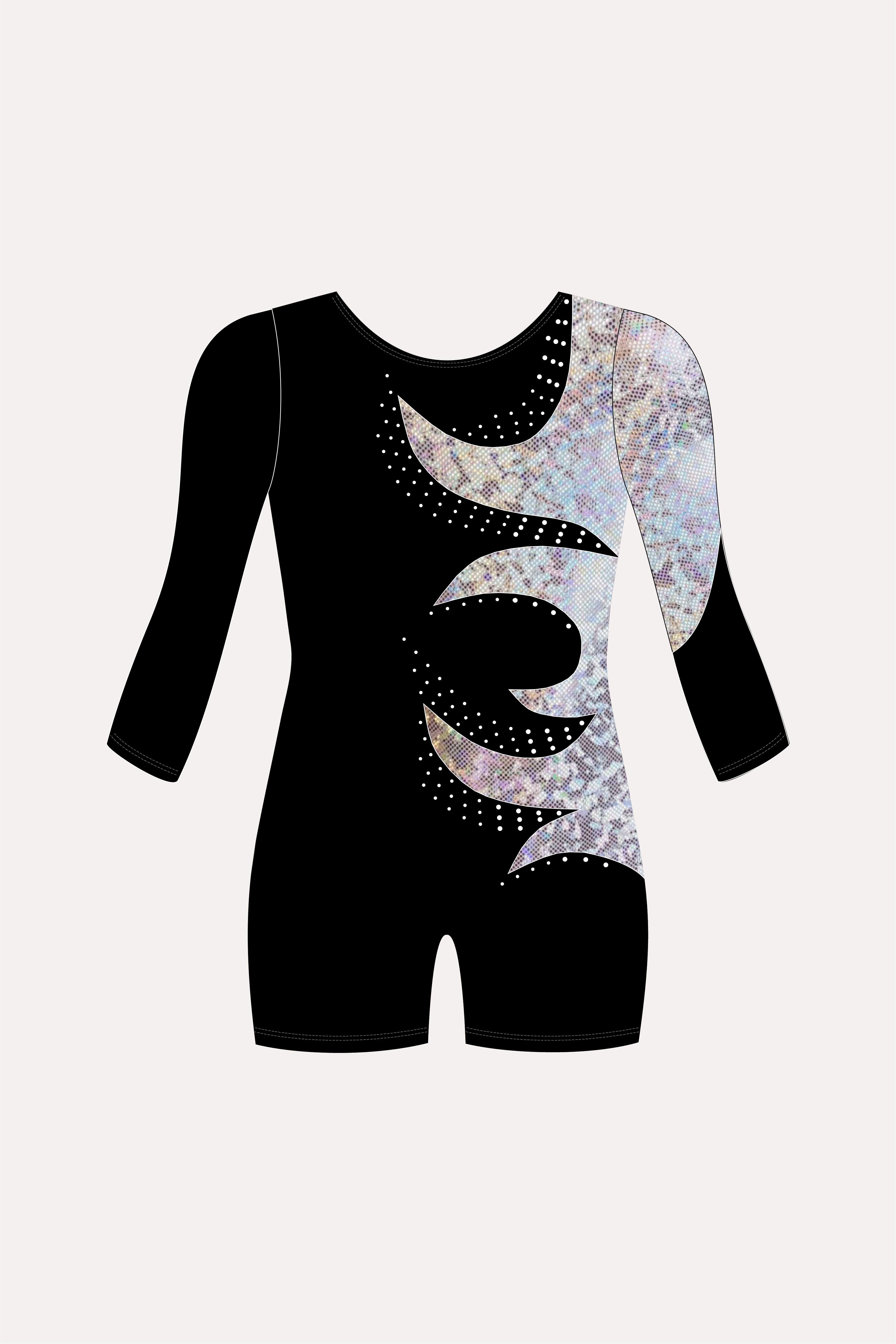 L7-10 3/4 Sleeve Short Leg Unitard