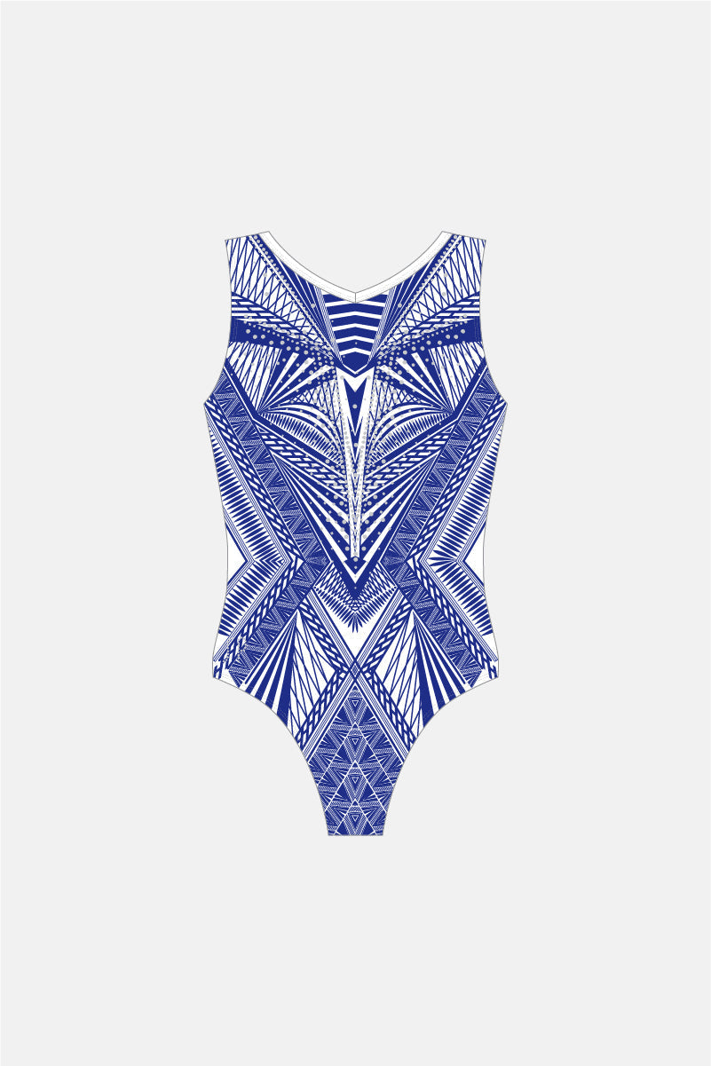 Girls Podium Sleeveless Leotard 1 Shelf Bra
