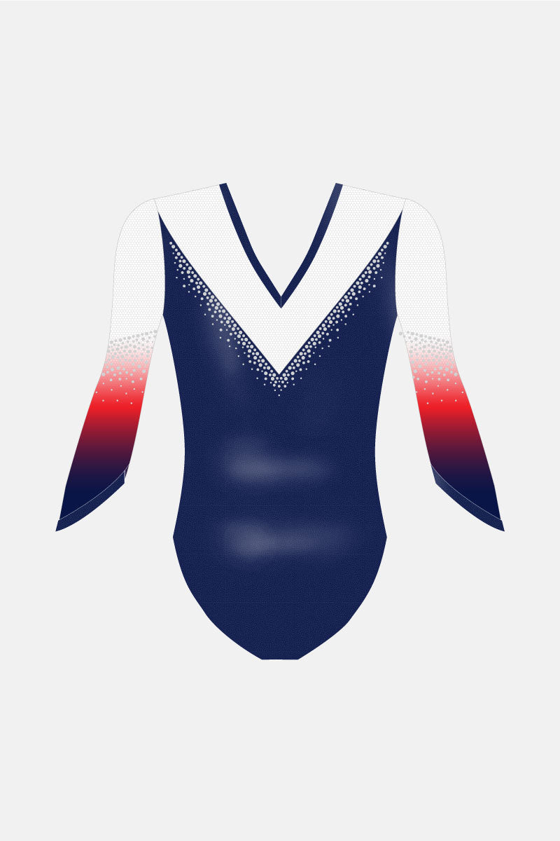 Girls Sienna Leotard Mesh 3/4 Sleeve