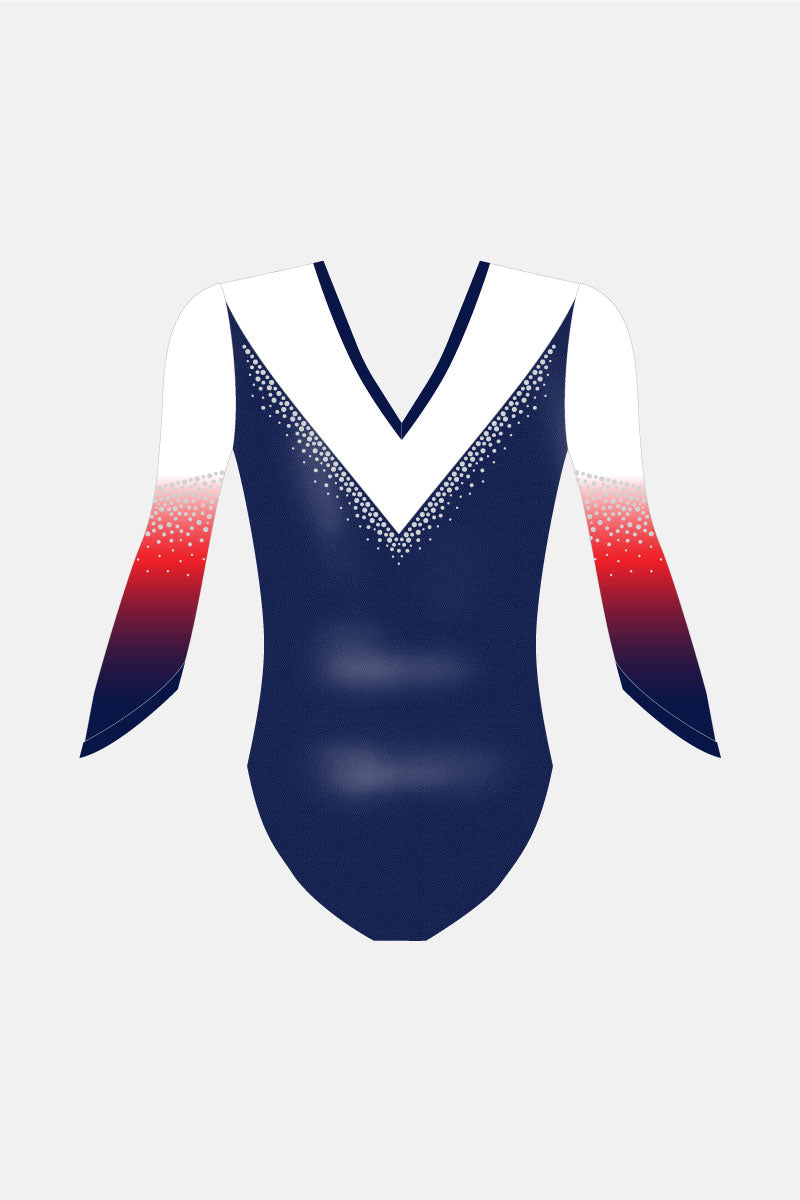 Girls Sienna Leotard Matt Lycra ¾ Sleeve