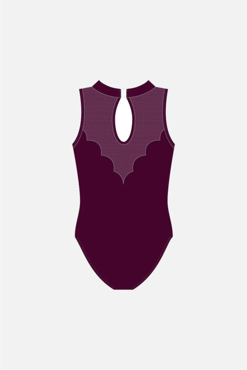 Girls Competitive Sleeveless Leotard Shelf Bra