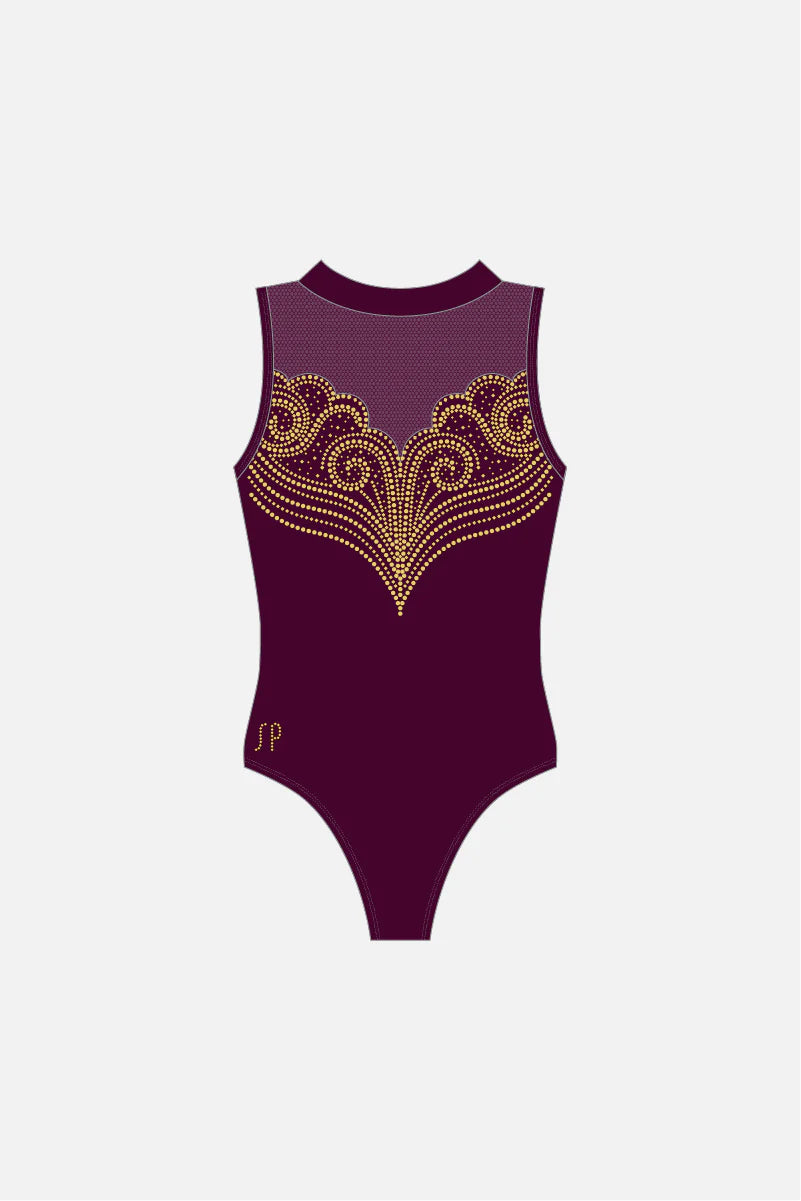 Girls Competitive Sleeveless Leotard Shelf Bra