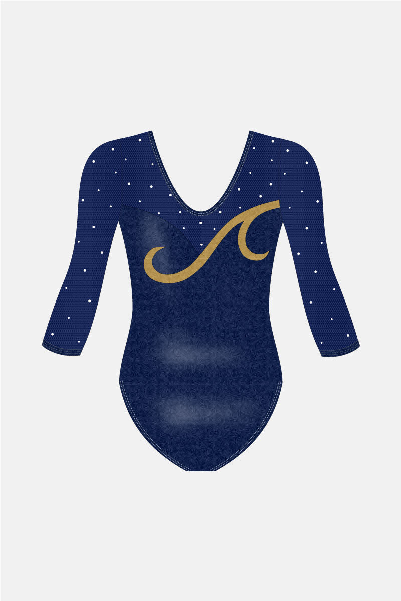 Girls Junior 3/4 Sleeve Comp Leotard