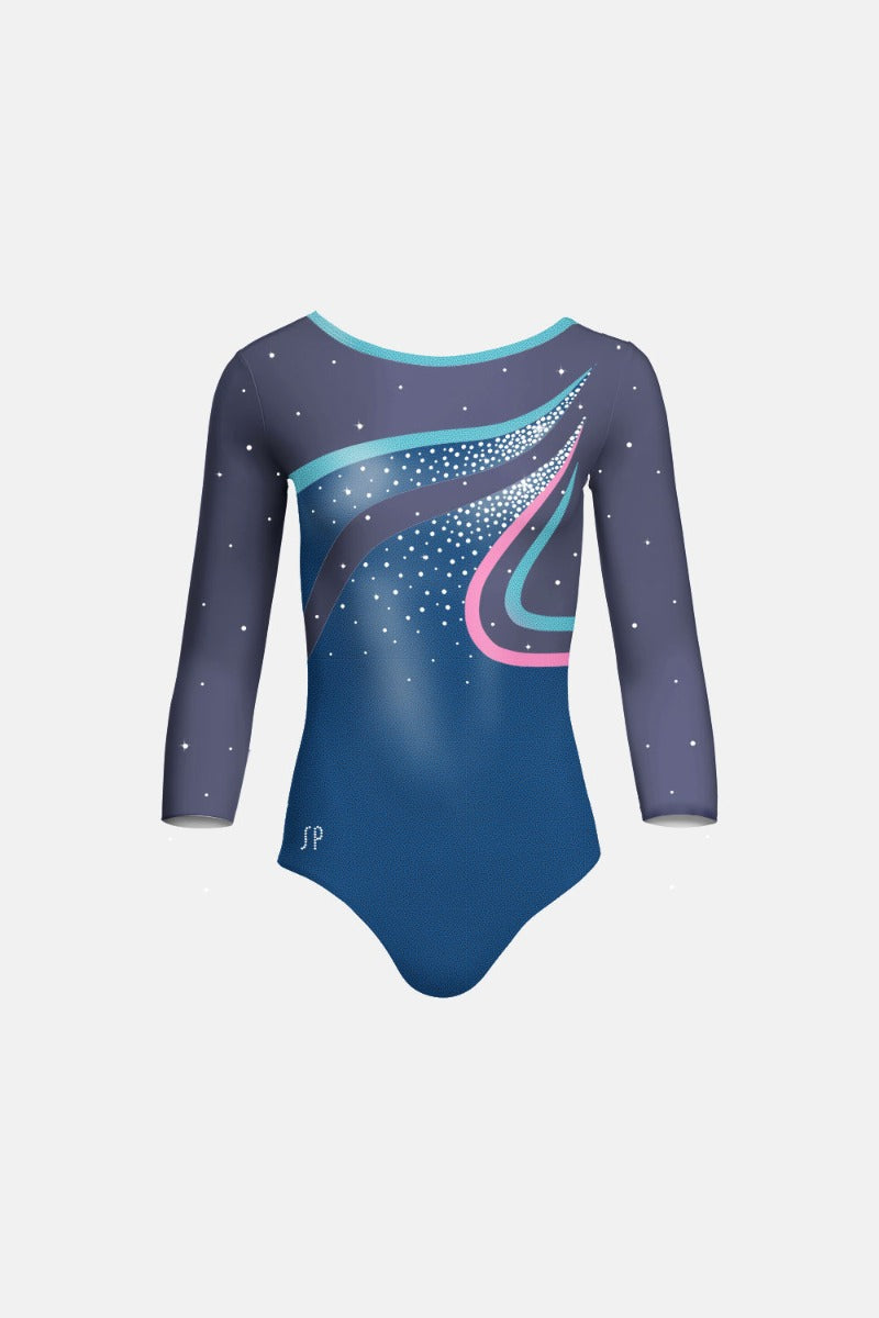 Girls Ava 3/4 Comp Leotard