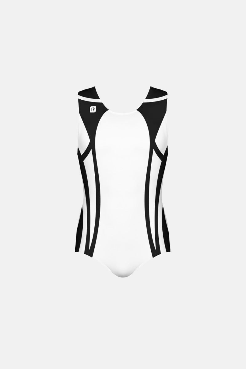 Boys Black & White Comp Leotard