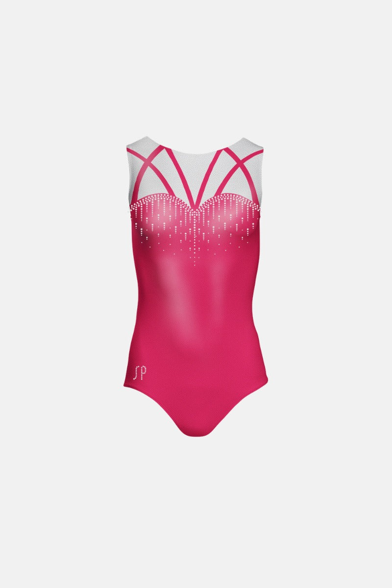 Girls TeamGym Leotard - Fuchsia