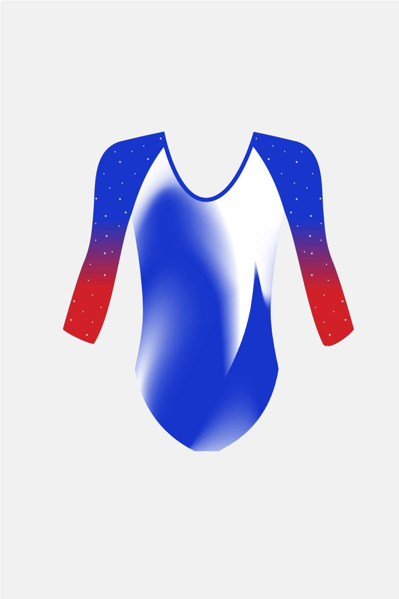 Girls 3/4 Sleeve Leotard - Cascade