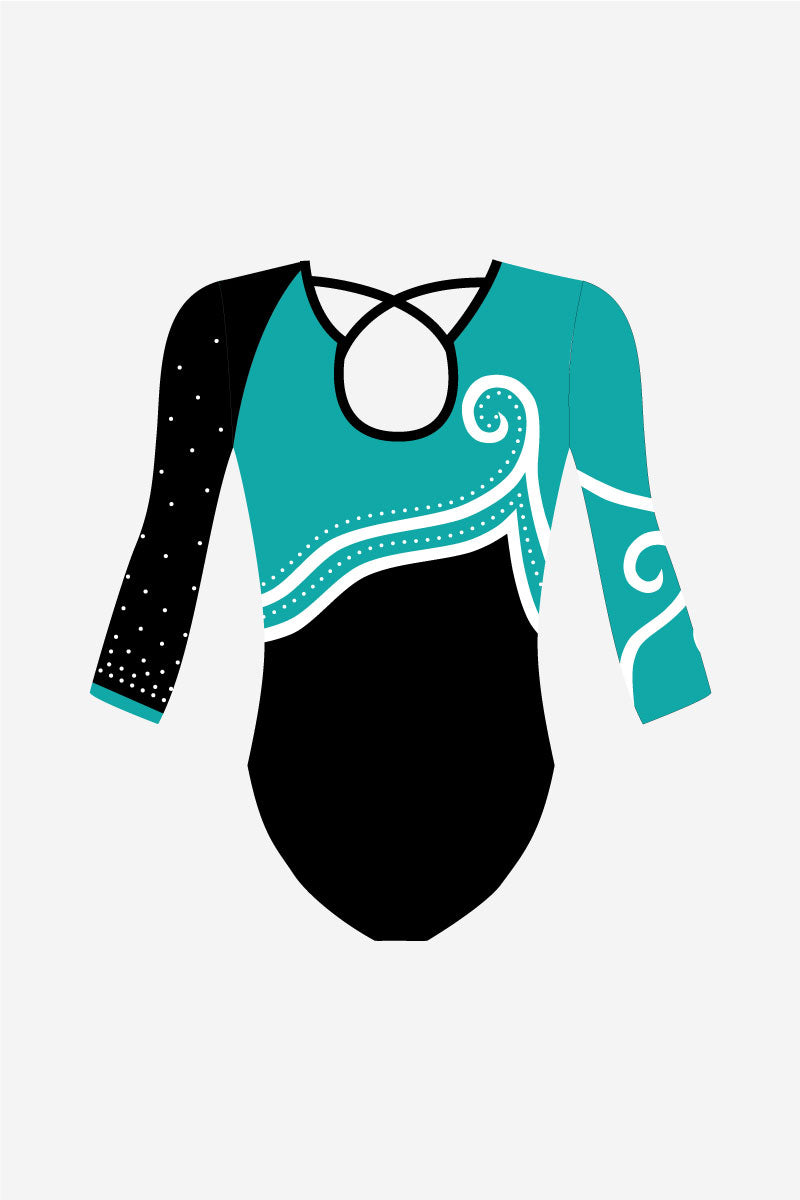 Girls 3/4 Sleeve Leotard