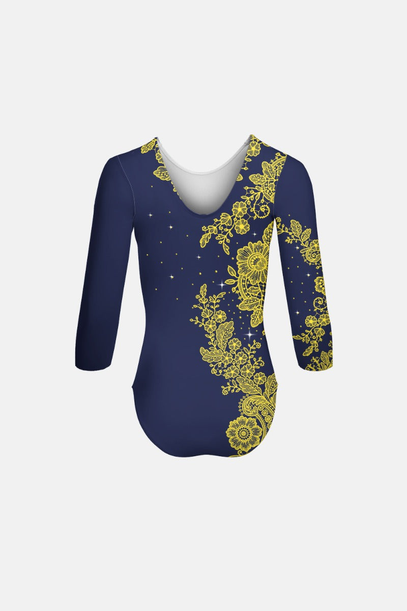 Girls Evie 3/4 Sleeve Leotard