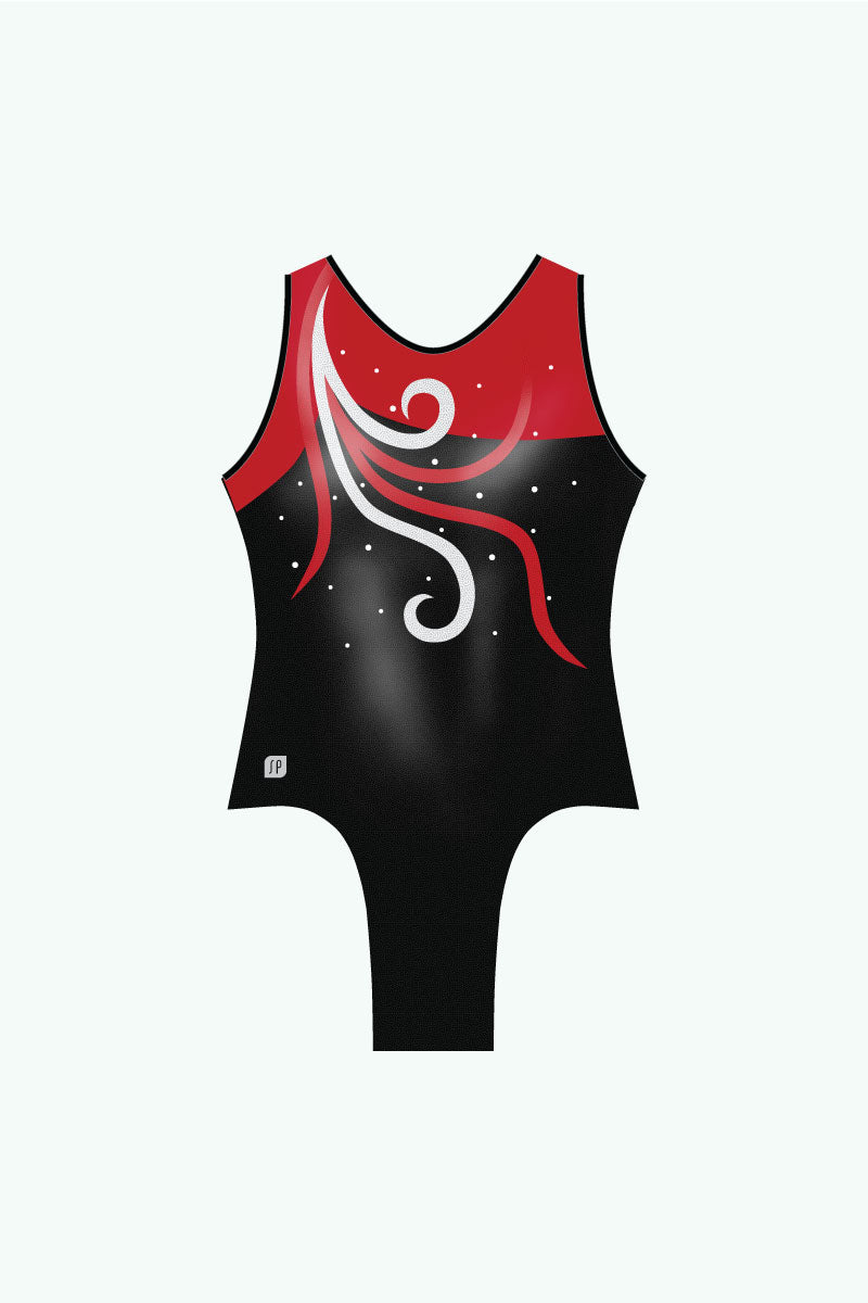 Girls WAG L1-3 BLACK Sleeveless Leotard