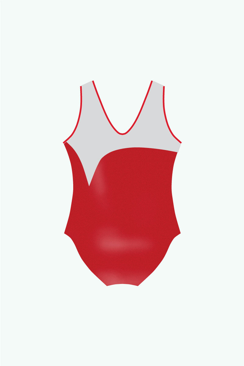 Girls WAG L1-3 RED Sleeveless Leotard