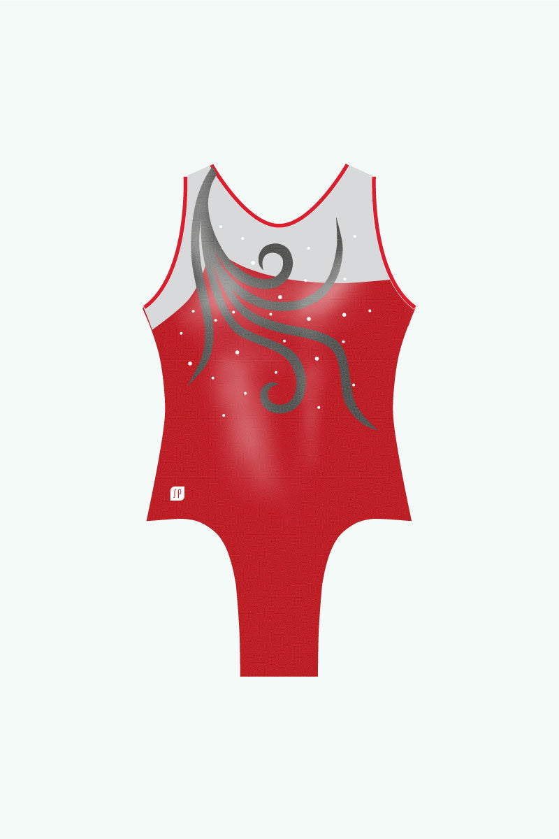 Girls WAG L1-3 RED Sleeveless Leotard