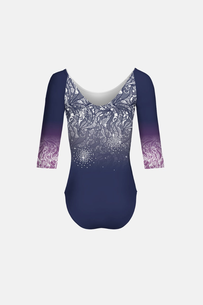 Girls Sublimated 3/4 Sleeve Comp Leotard