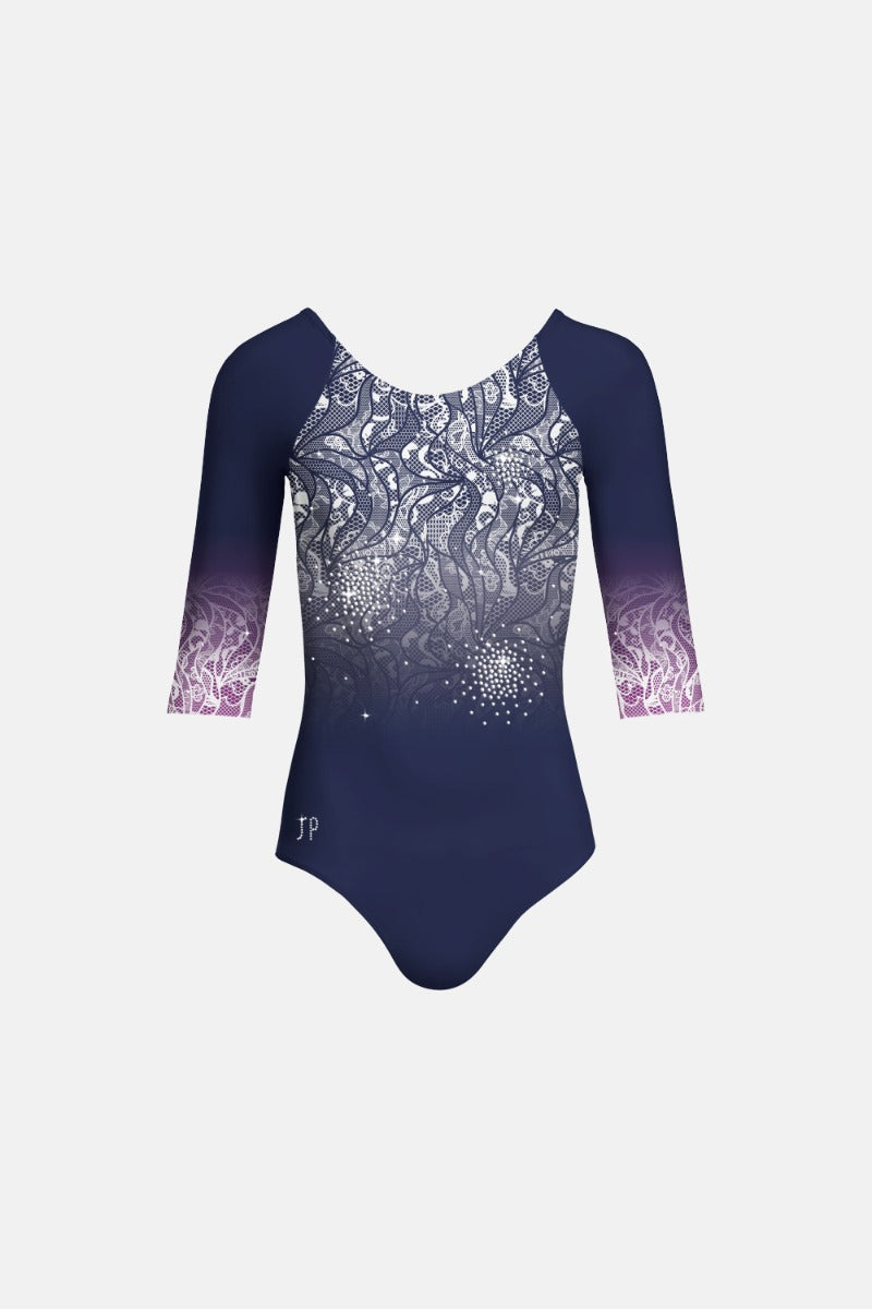 Girls Sublimated 3/4 Sleeve Comp Leotard